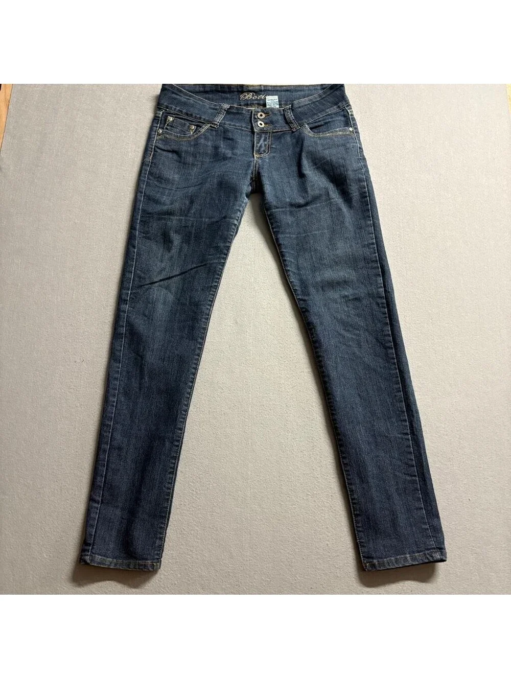 Botin Jeans Company Womens Size 9 Blue Denim Skinny Jeans Sequin Pockets Stretch